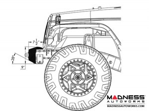 Jeep Wrangler JK Frame-Built Bumper Base w/Crawler Caps - #1201 